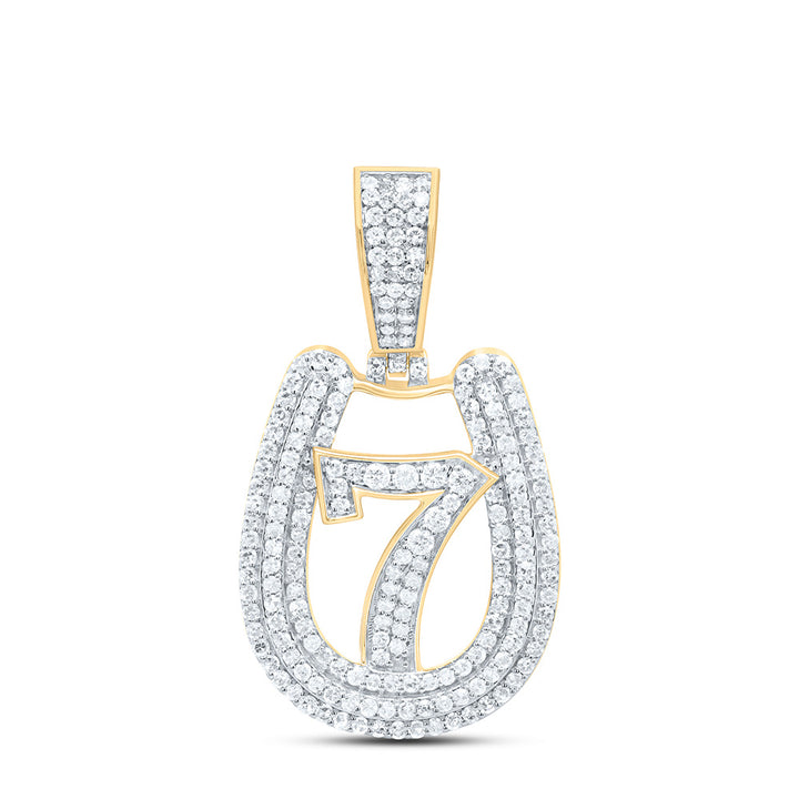 3/4CTW-NAT DIA NK ''7" MENS CHARM Daisy Joyeria