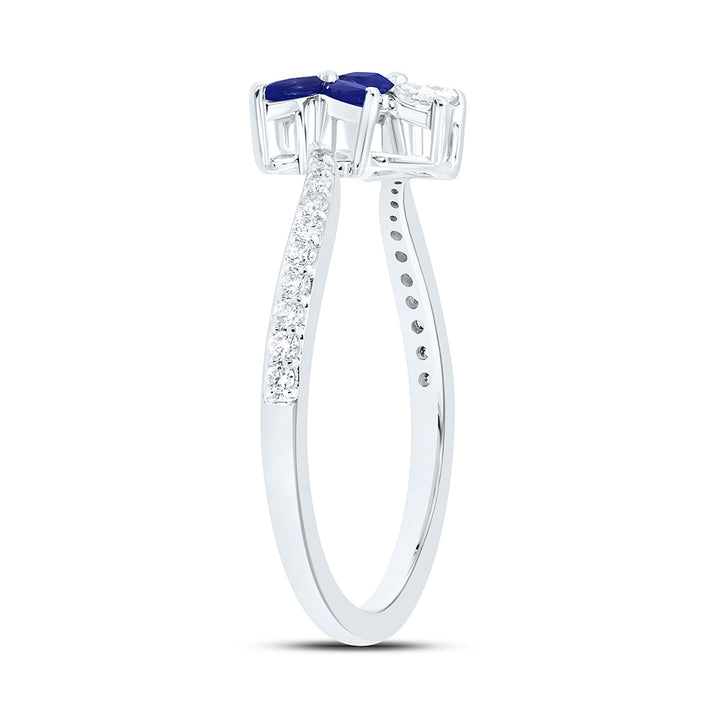 1/5CTW-NAT DIA ANA M 1/10CTW-MQ-BS NAT GEM FLOWER RING Daisy Joyeria