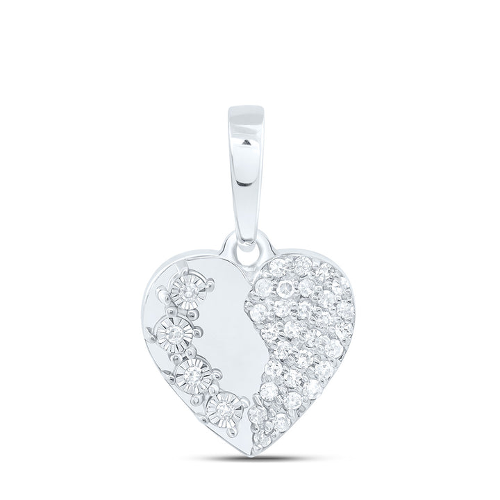 1/10CTW-NAT DIA P1 GIFT HEART PENDANT Daisy Joyeria