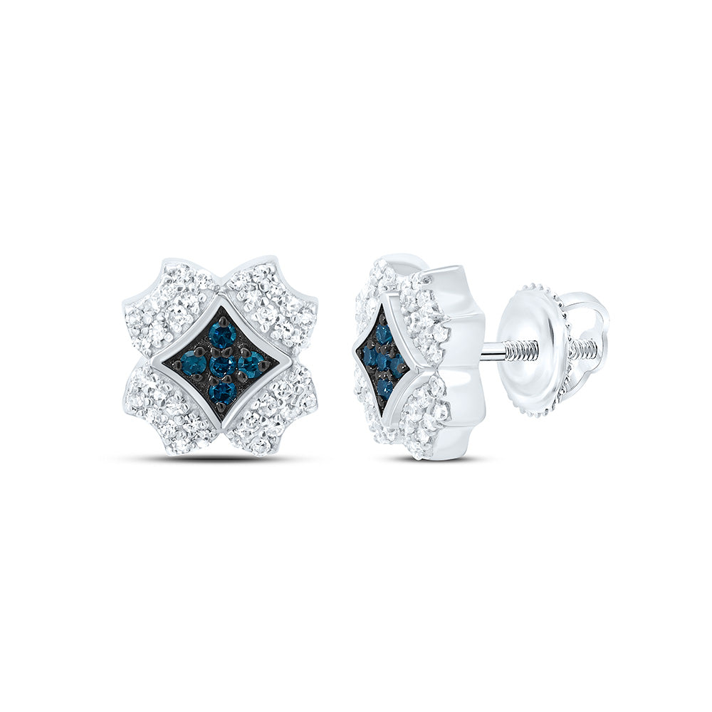 1/5CTW-NAT DIA P1 GIFT BLUE DIAMOND EARRING Daisy Joyeria