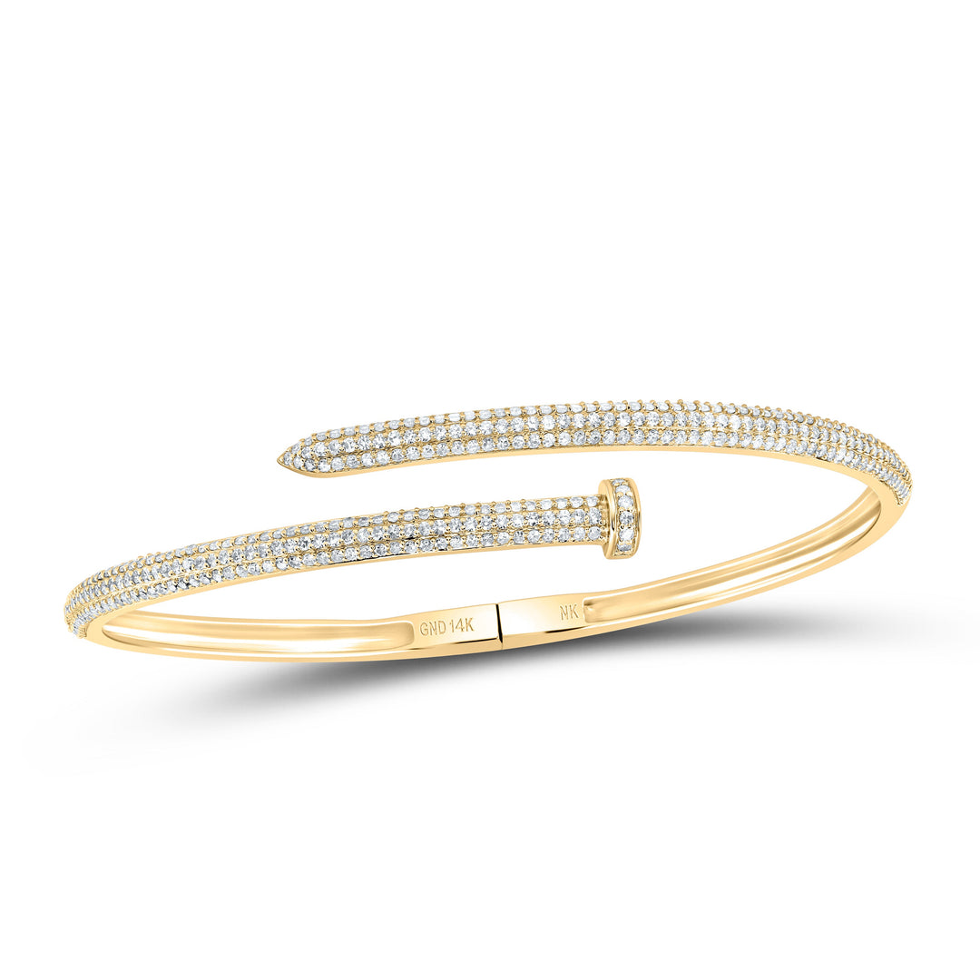 1 5/8CTW-NAT DIA NK FASHION NAIL BANGLE (65X55 MM) Daisy Joyeria
