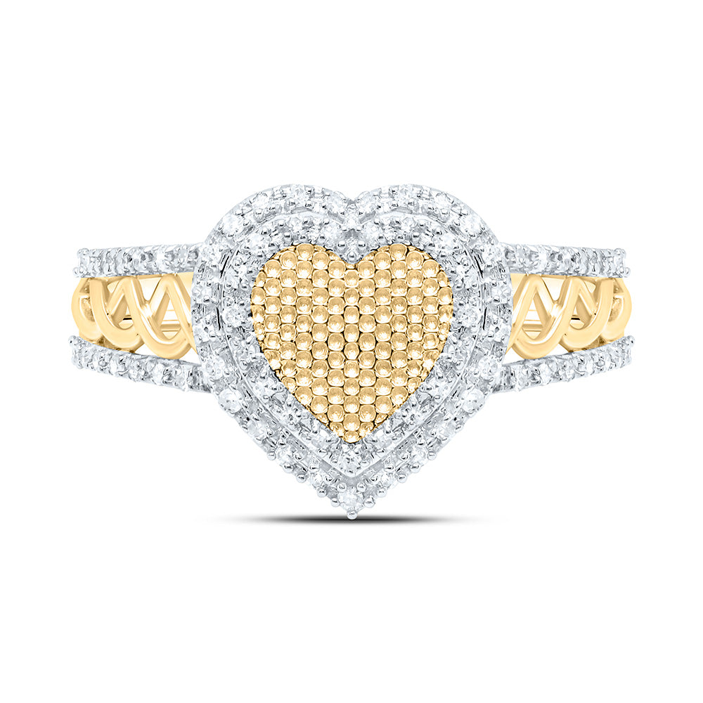 1/5CTW-NAT DIA P1 GIFT HEART RING Daisy Joyeria