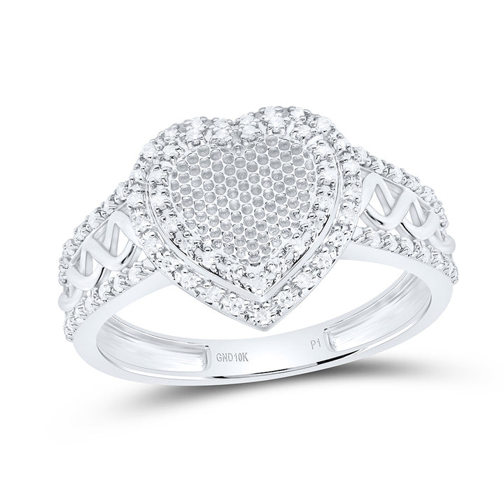 1/5CTW-NAT DIA P1 GIFT HEART RING Daisy Joyeria
