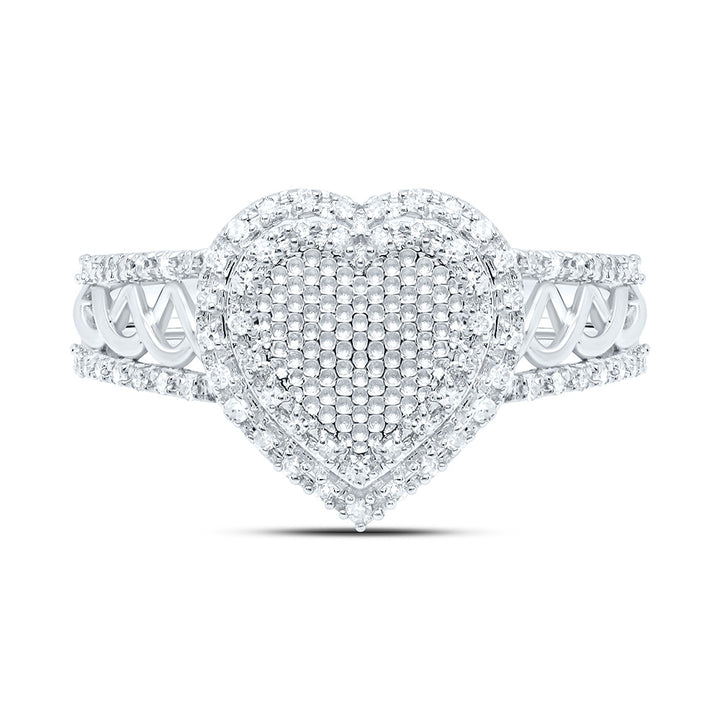 1/5CTW-NAT DIA P1 GIFT HEART RING Daisy Joyeria