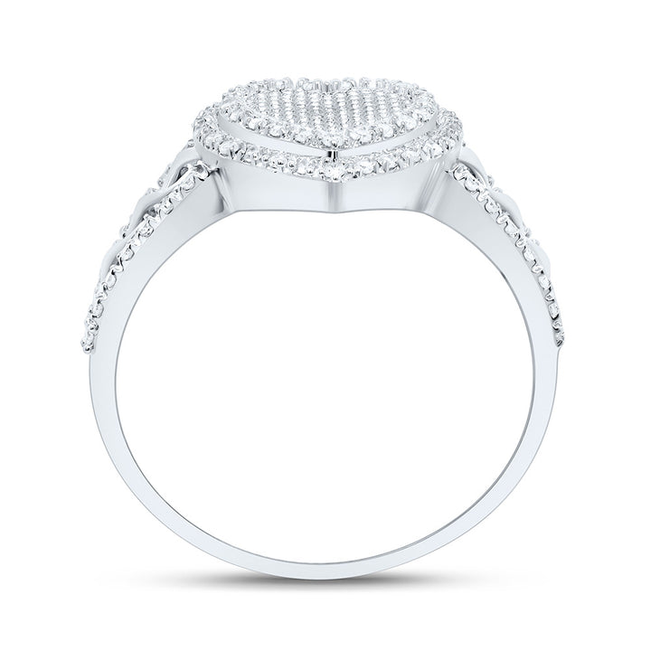1/5CTW-NAT DIA P1 GIFT HEART RING Daisy Joyeria