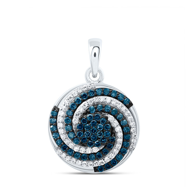 1/2CTW-NAT DIA P1 GIFT BLUE DIAMOND PENDANT Daisy Joyeria