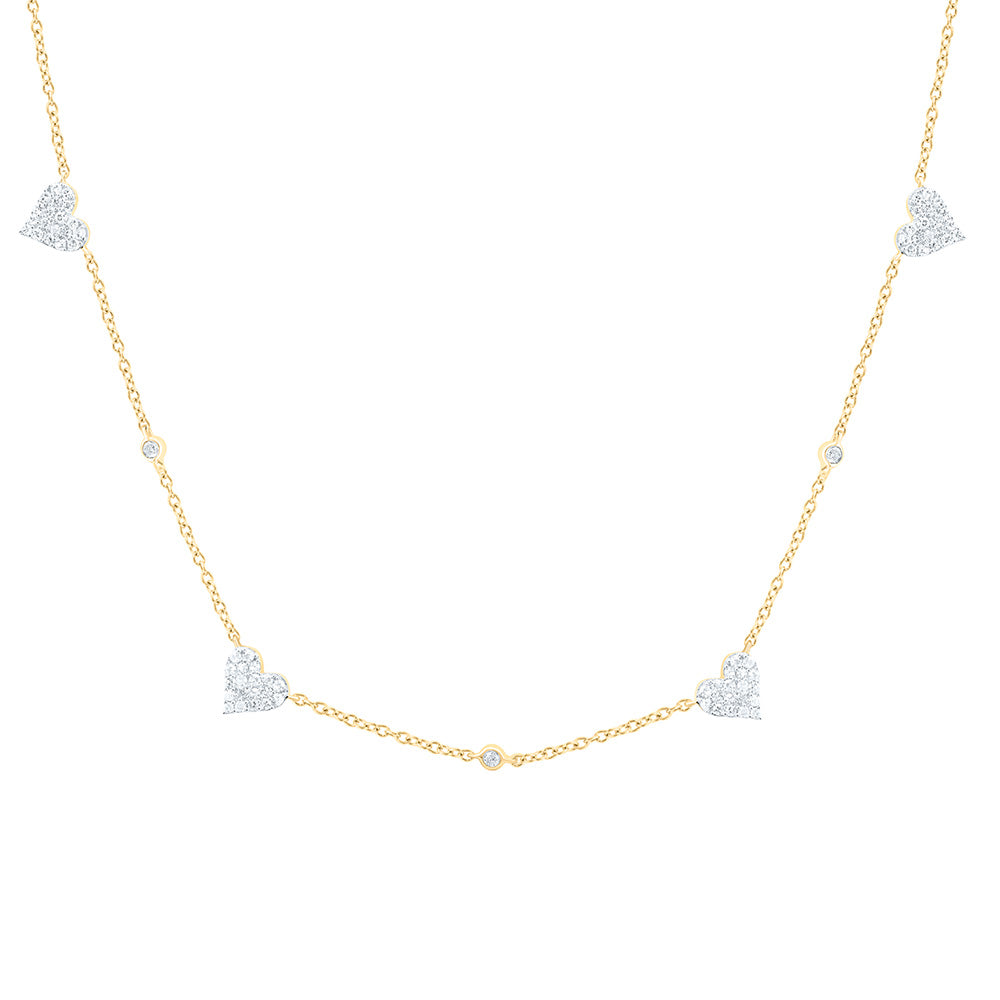 1/3CTW-NAT DIA CN FASHION HEART NECKLACE (18 INCH) Daisy Joyeria