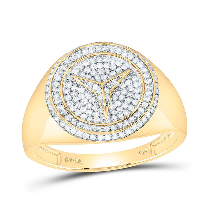 1/2CTW-NAT DIA P1N MENS RING Daisy Joyeria
