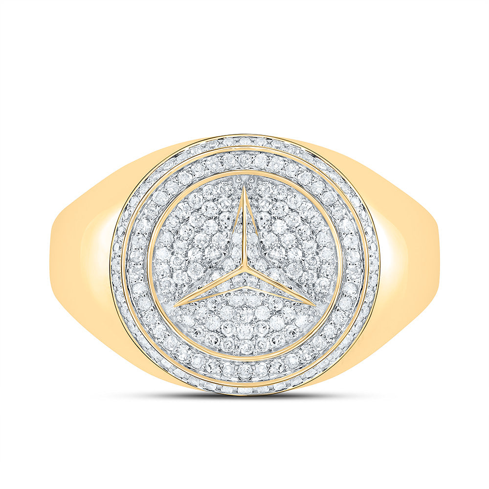 1/2CTW-NAT DIA P1N MENS RING Daisy Joyeria