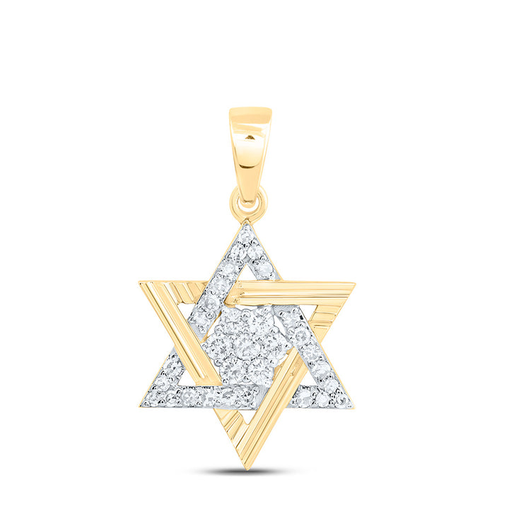 1/4CTW-NAT DIA NK STAR OF DAVID PENDANT Daisy Joyeria