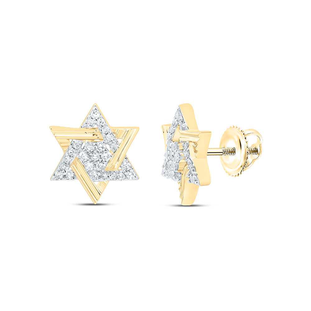 1/5CTW-NAT DIA NK STAR OF DAVID EARRING Daisy Joyeria