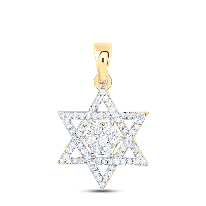 1/3CTW-NAT DIA NK STAR OF DAVID PENDANT Daisy Joyeria