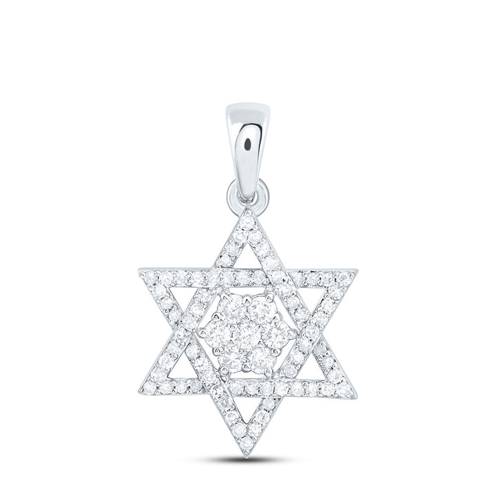 1/3CTW-NAT DIA NK STAR OF DAVID PENDANT Daisy Joyeria