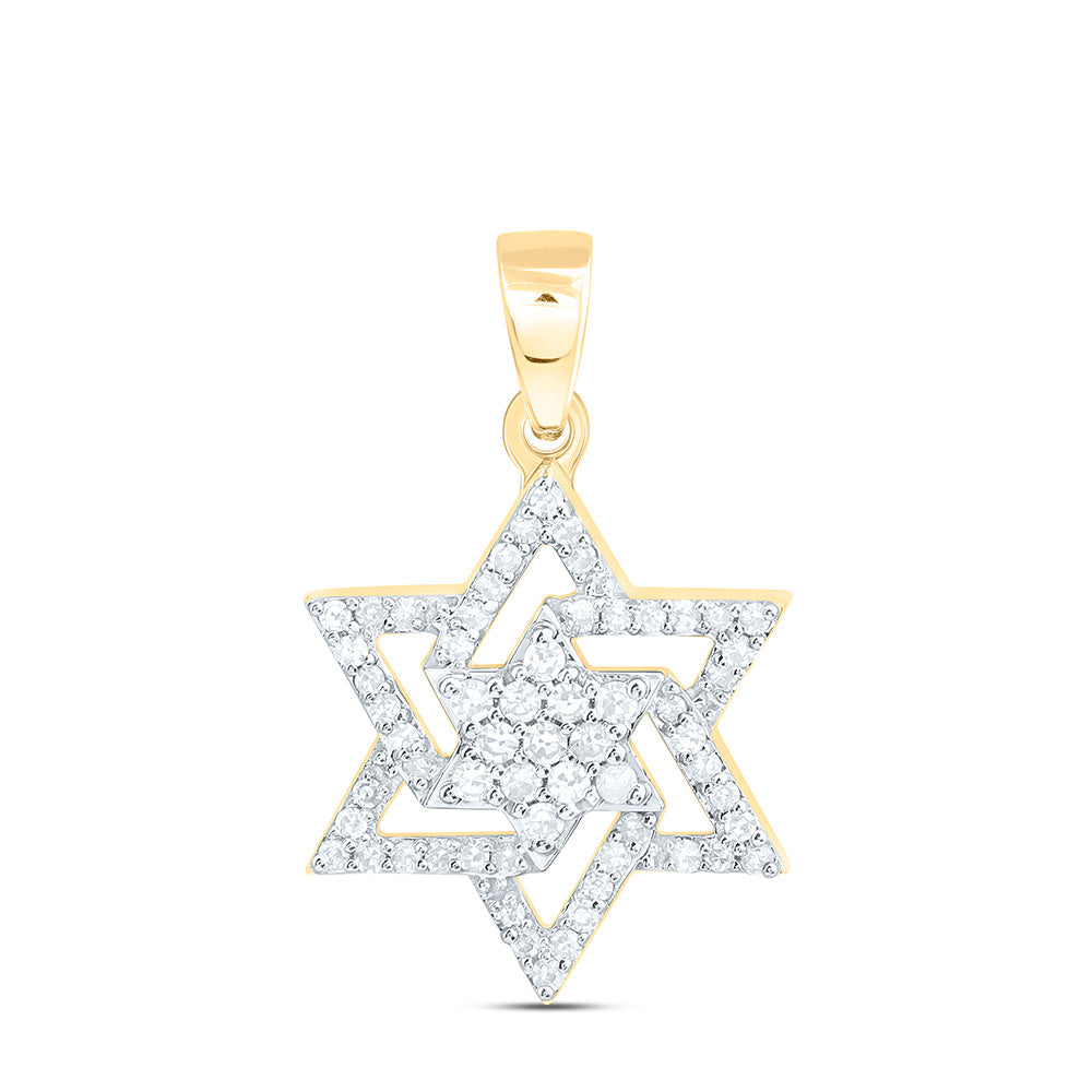 1/4CTW-NAT DIA NK  STAR OF DAVID PENDANT Daisy Joyeria