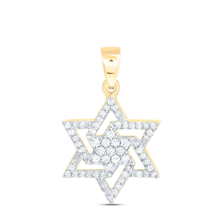 1/4CTW-NAT DIA NK  STAR OF DAVID PENDANT Daisy Joyeria