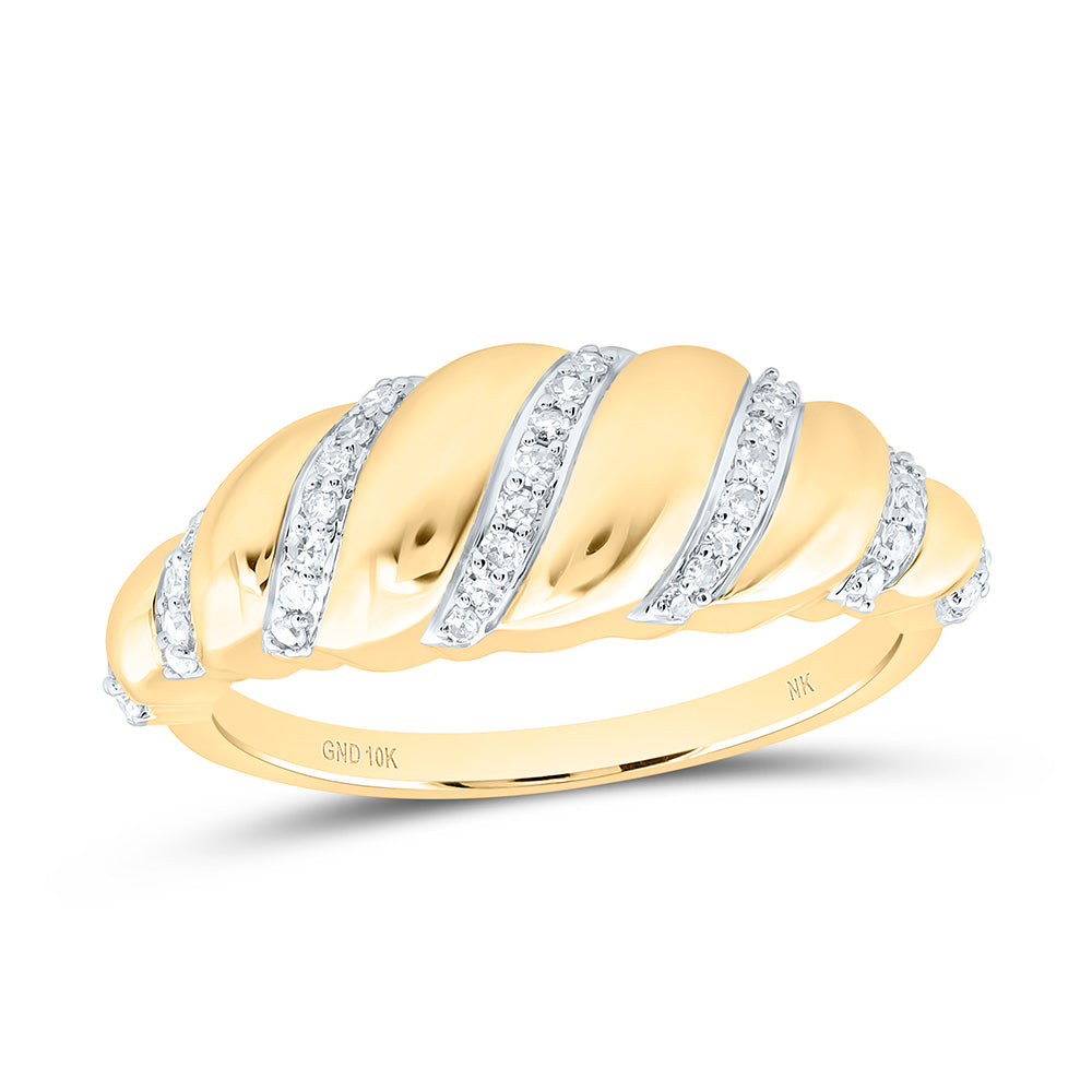 1/5CTW-NAT DIA NK FASHION CROISSANT RING Daisy Joyeria