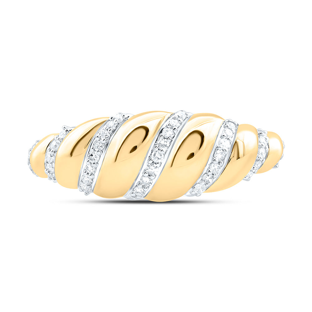 1/5CTW-NAT DIA NK FASHION CROISSANT RING Daisy Joyeria