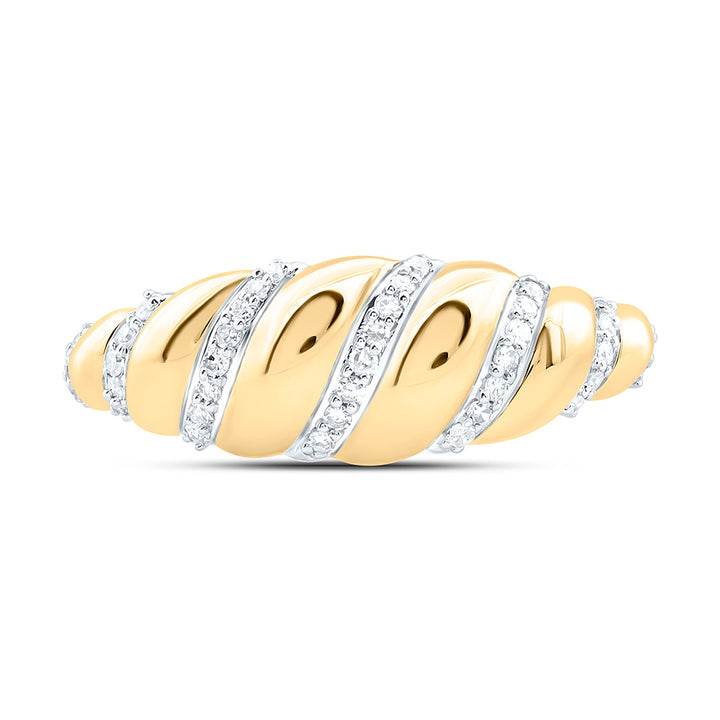 1/5CTW-NAT DIA NK FASHION CROISSANT RING Daisy Joyeria