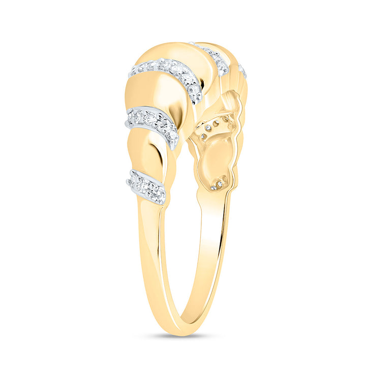 1/5CTW-NAT DIA NK FASHION CROISSANT RING Daisy Joyeria
