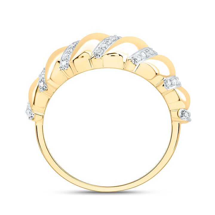 1/5CTW-NAT DIA NK FASHION CROISSANT RING Daisy Joyeria