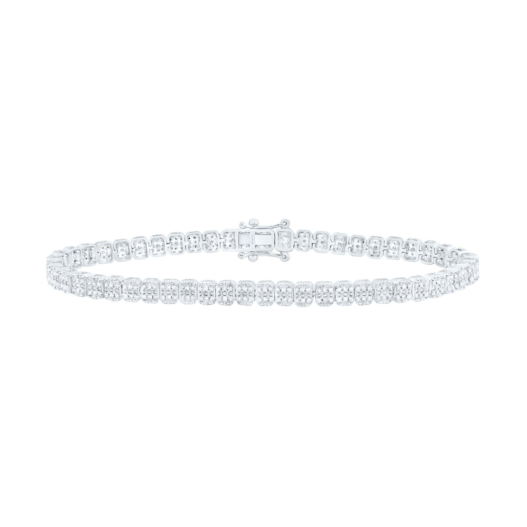 3/4CTW-NAT DIA NK FASHION EMERALD BRACELET (7 INCH) Daisy Joyeria