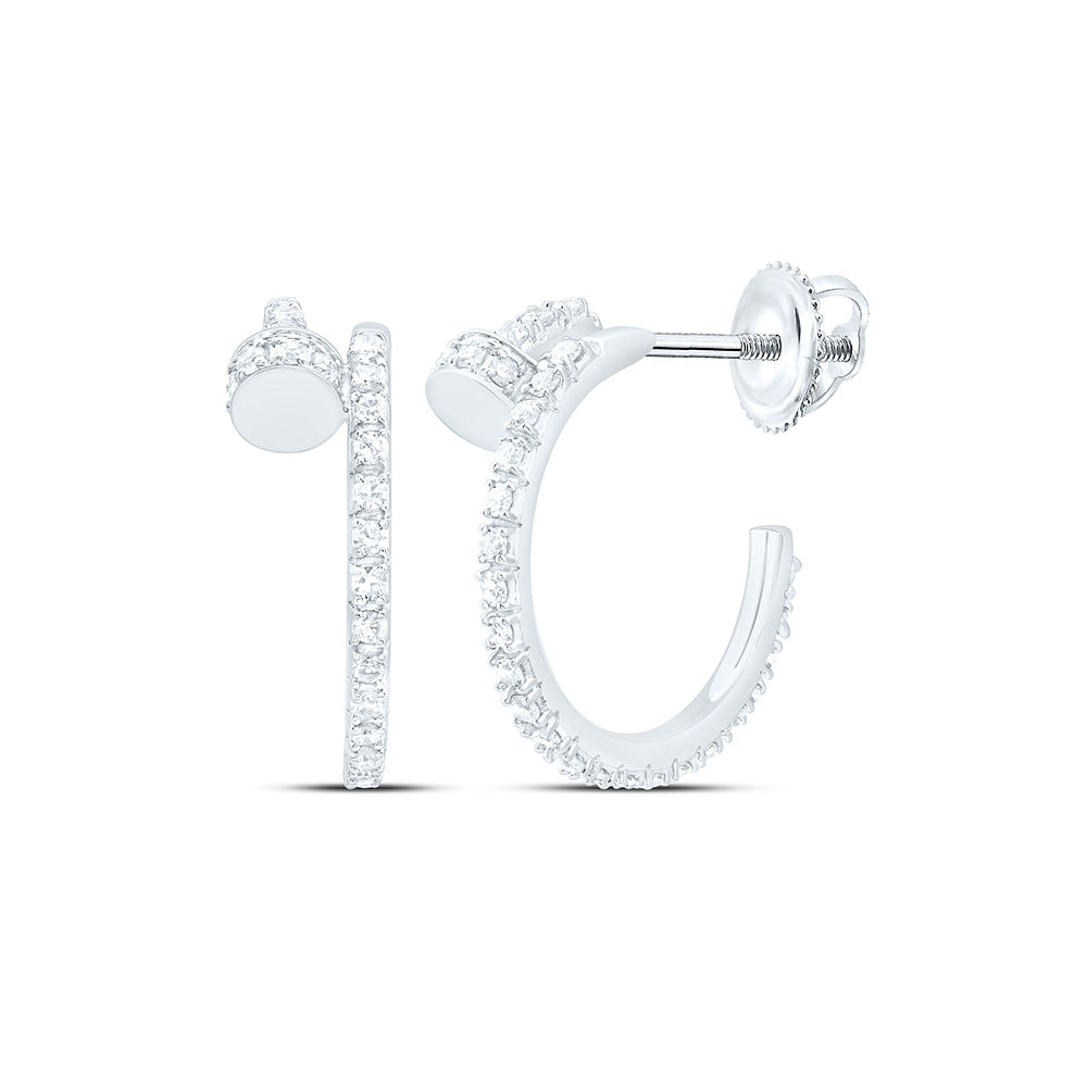 1/2CTW-NAT DIA NK FASHION HOOP EARRING Daisy Joyeria