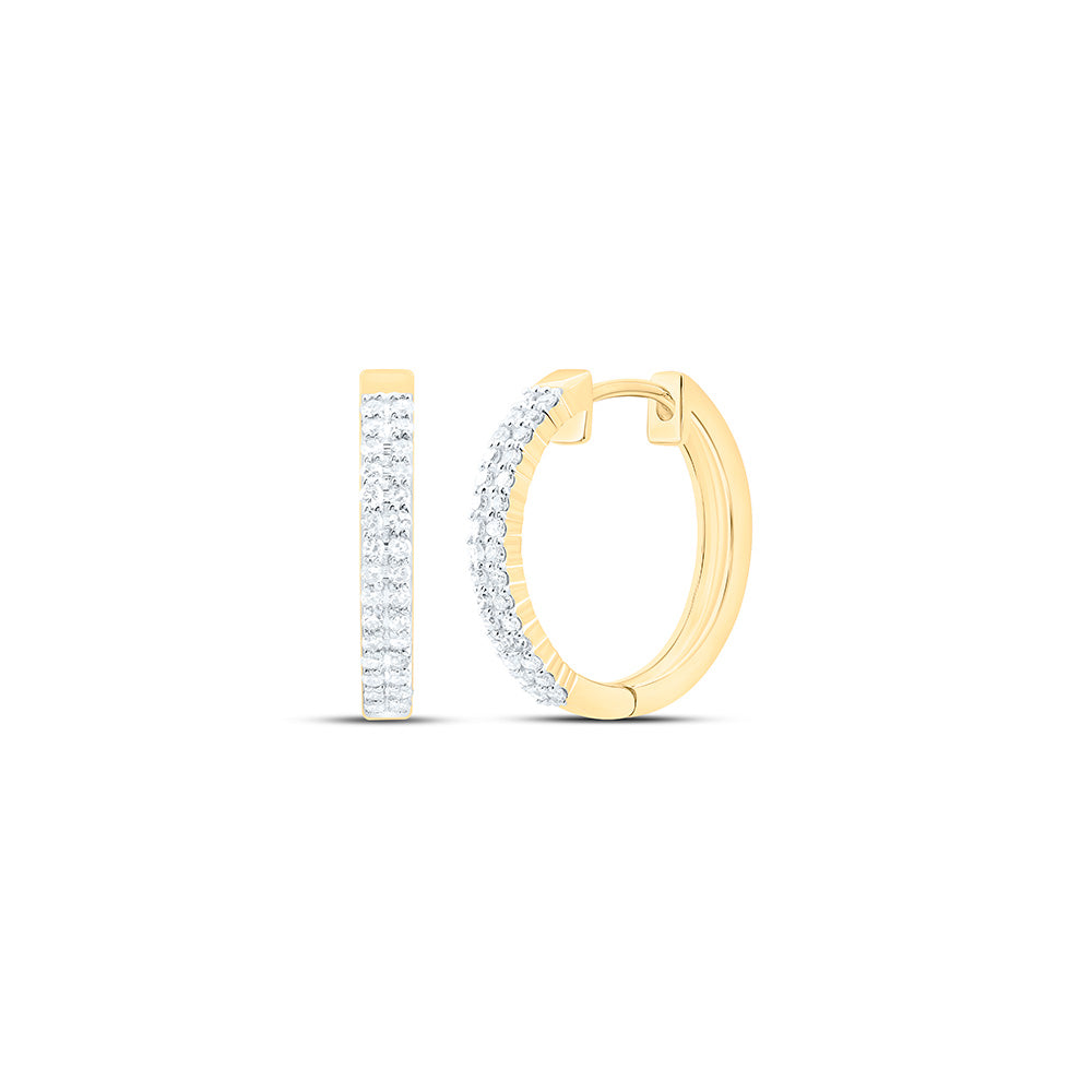1/3CTW-NAT DIA NK FASHION HOOP EARRING Daisy Joyeria