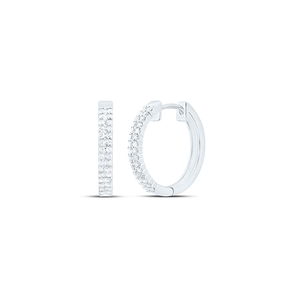1/3CTW-NAT DIA NK FASHION HOOP EARRING Daisy Joyeria
