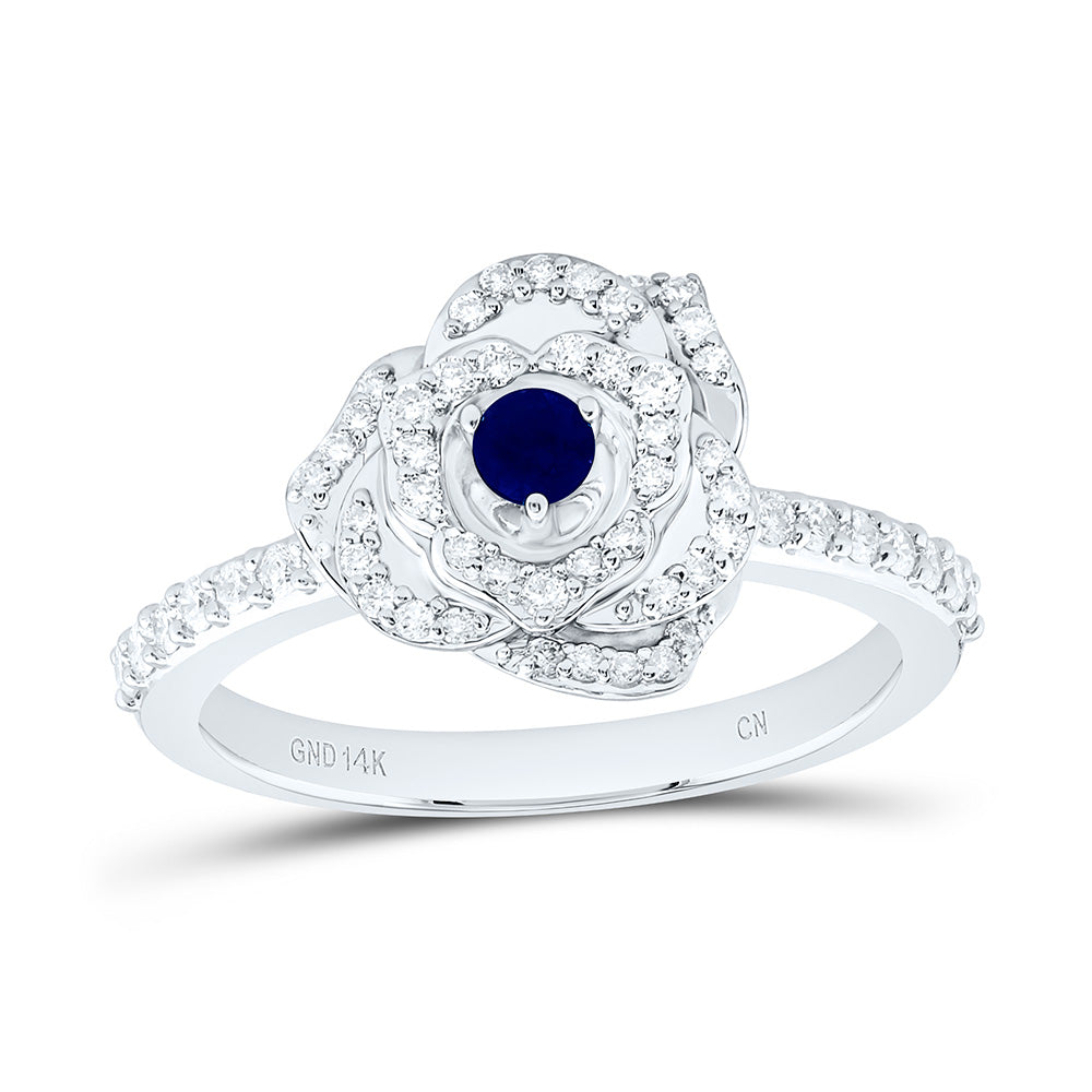 3/8CTW-DIA CN 1.5MM-RD-BS NAT GEM ROSE RING Daisy Joyeria