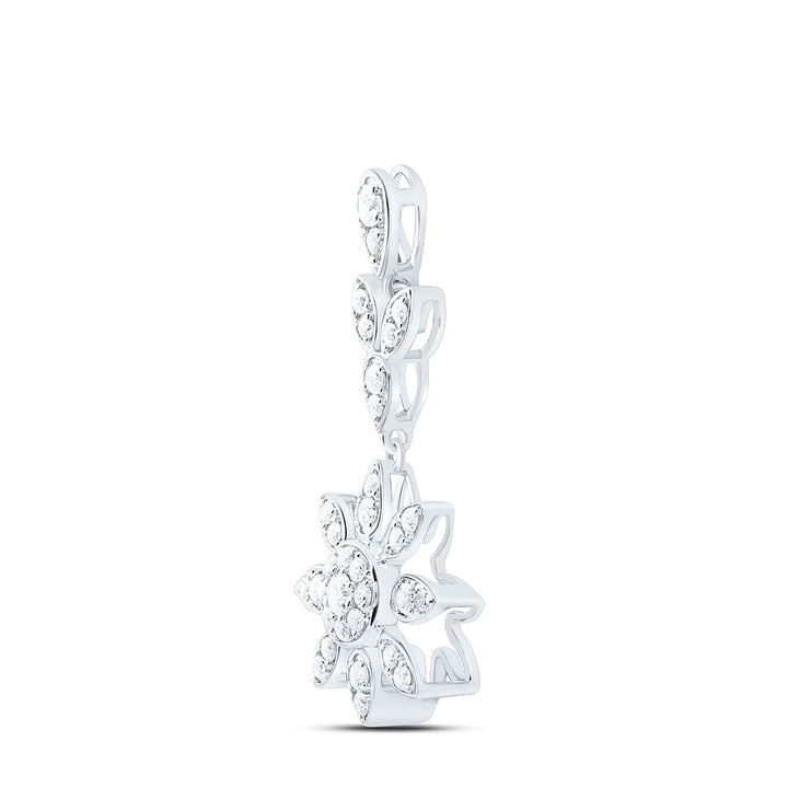 1/2CTW-NAT DIA ANA M FASHION FLOWER PENDANT Daisy Joyeria
