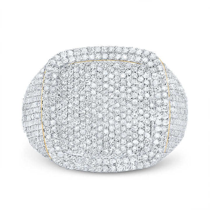 2 1/3CTW-NAT DIA NK CUSHION MENS RING Daisy Joyeria
