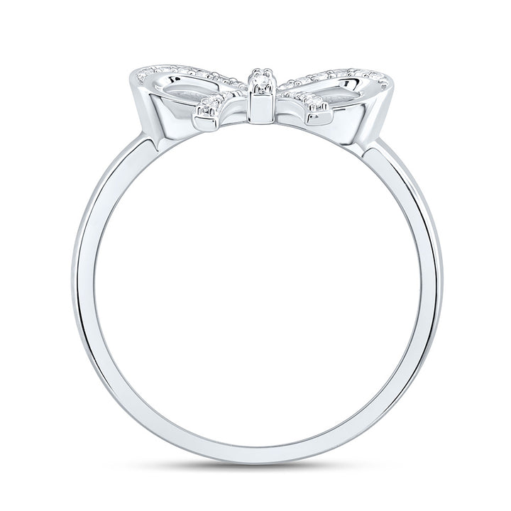 1/10CTW-NAT DIA NK GIFT BOW RING Daisy Joyeria
