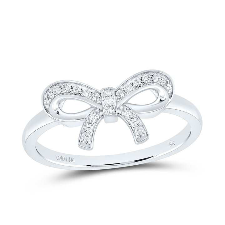 1/10CTW-NAT DIA NK GIFT BOW RING Daisy Joyeria
