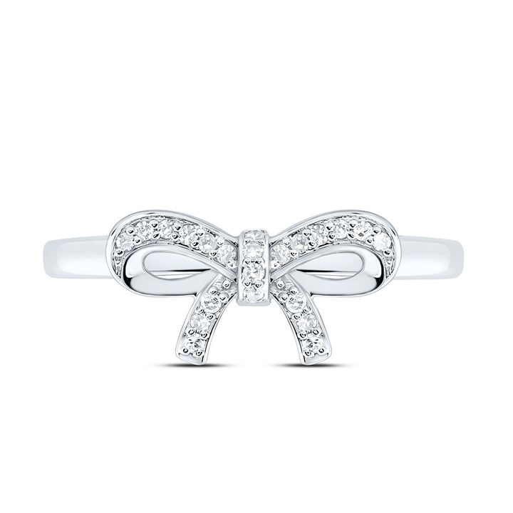 1/10CTW-NAT DIA NK GIFT BOW RING Daisy Joyeria