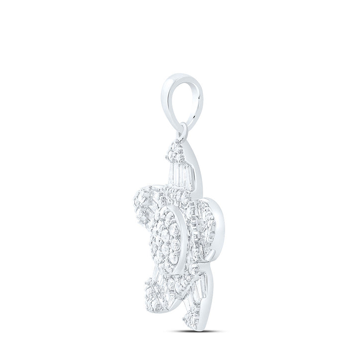 3/4CTW-NAT DIA ANA M FASHION FLOWER PENDANT Daisy Joyeria