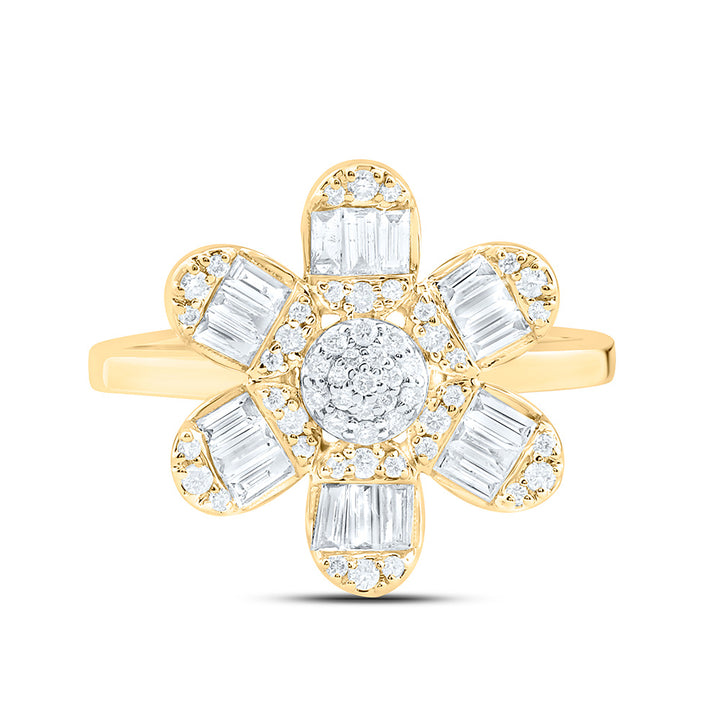 1/2CTW-NAT DIA ANA M FASHION FLOWER RING Daisy Joyeria