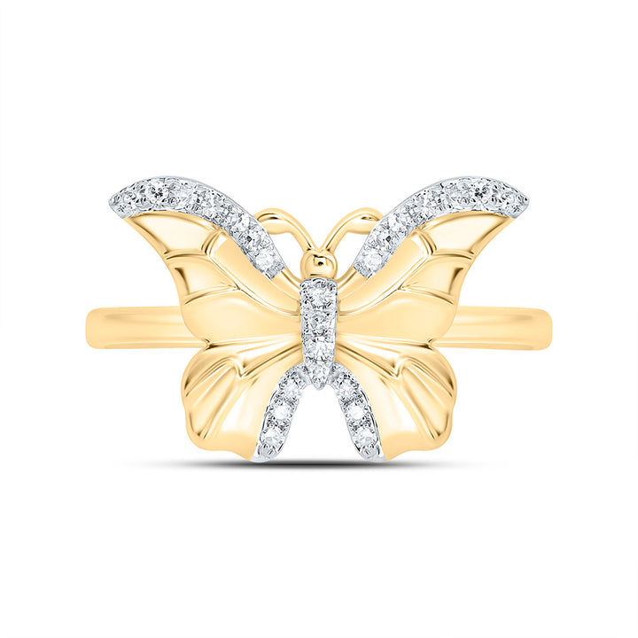 1/10CTW-NAT DIA NK GIFT BUTTERFLY RING Daisy Joyeria