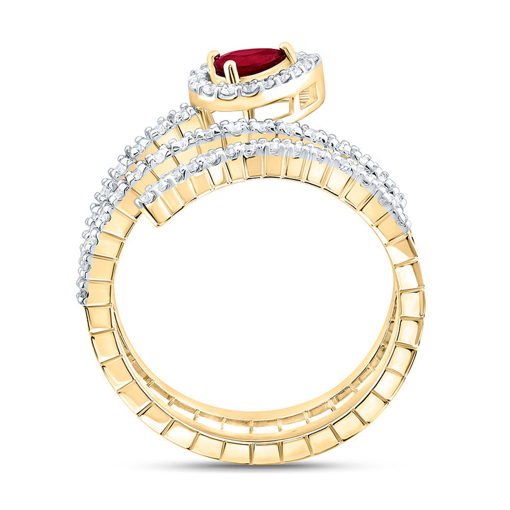 5/8CTW-NAT DIA ANA M 5X3MM-PS-RUBY NAT GEM RING Daisy Joyeria