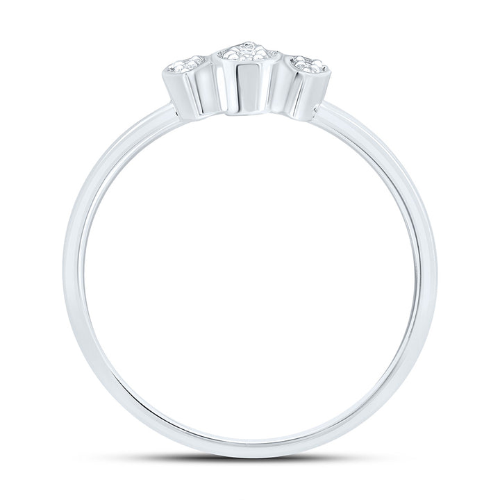 1/10CTW-NAT DIA ANA M FASHION PEAR RING Daisy Joyeria