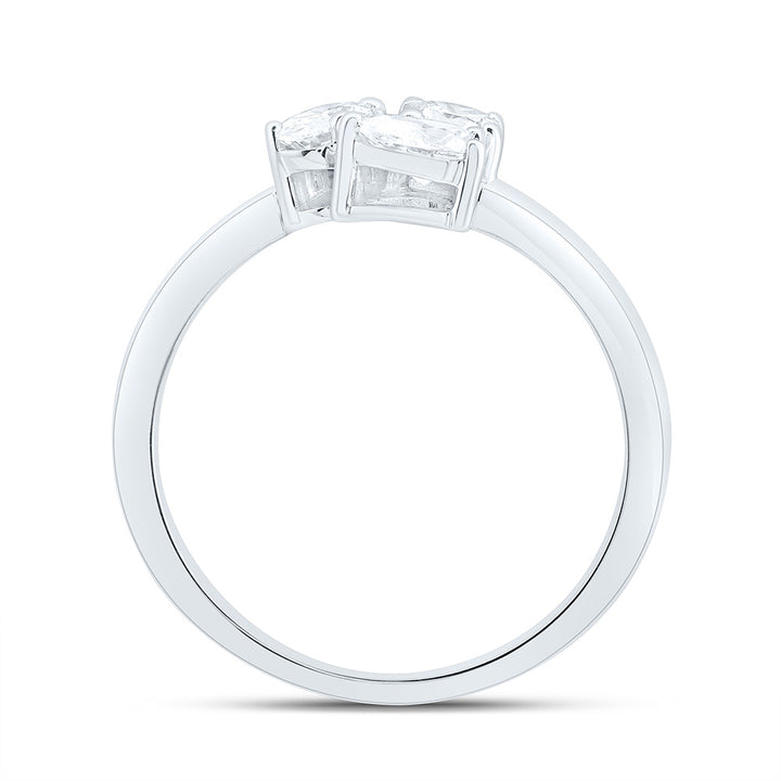3/4CTW-NAT DIA I1 IJ 1/4CT-CRD, 1/4CT-CPS, 1/4CT-COV 3 STONE RING Daisy Joyeria