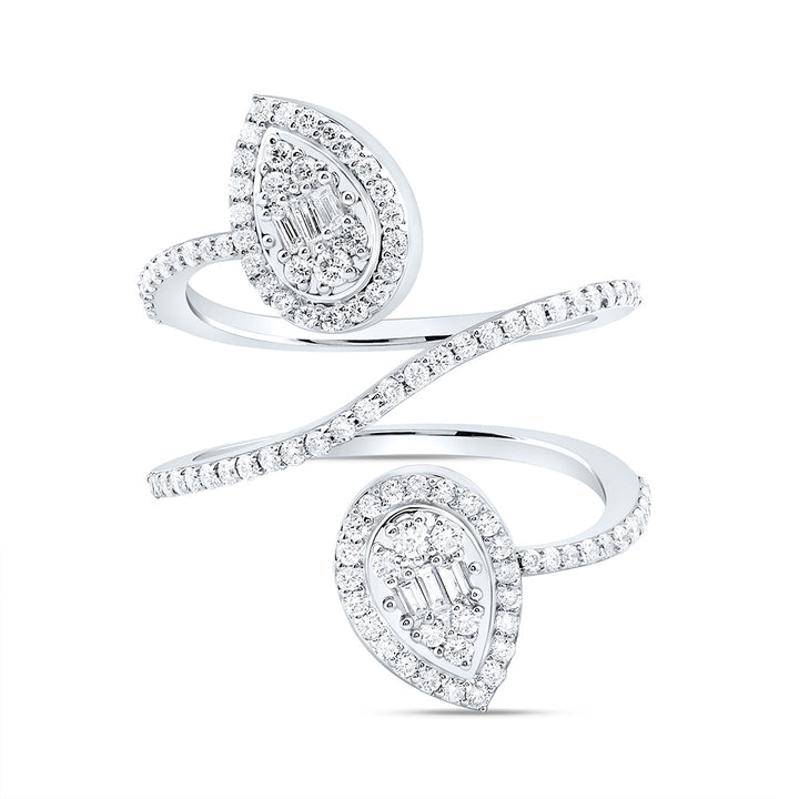 3/4CTW-NAT DIA ANA M FASHION PEAR RING Daisy Joyeria