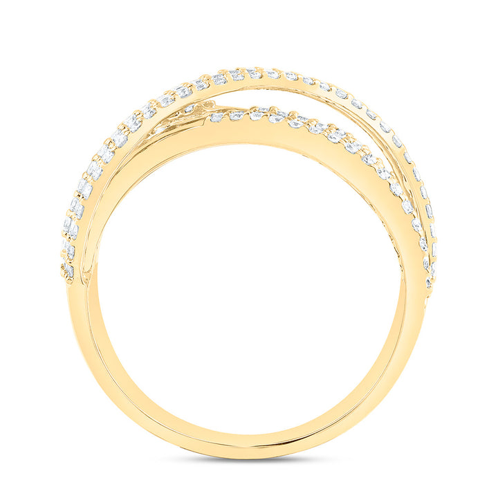 1 1/2CTW-NAT DIA ANA M FASHION CRISS CROSS RING Daisy Joyeria