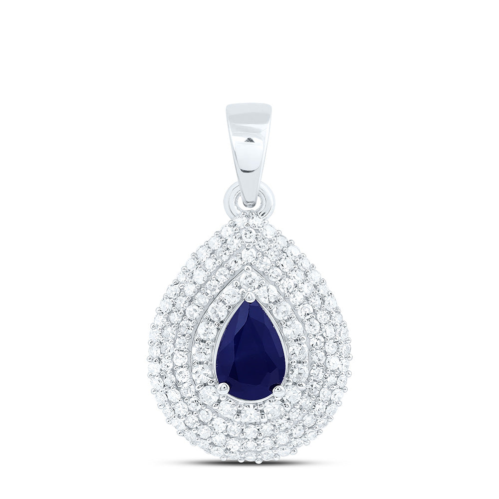 3/8CTW-NAT DIA CN 6X4MM PS-BS NAT GEM PEAR PENDANT Daisy Joyeria