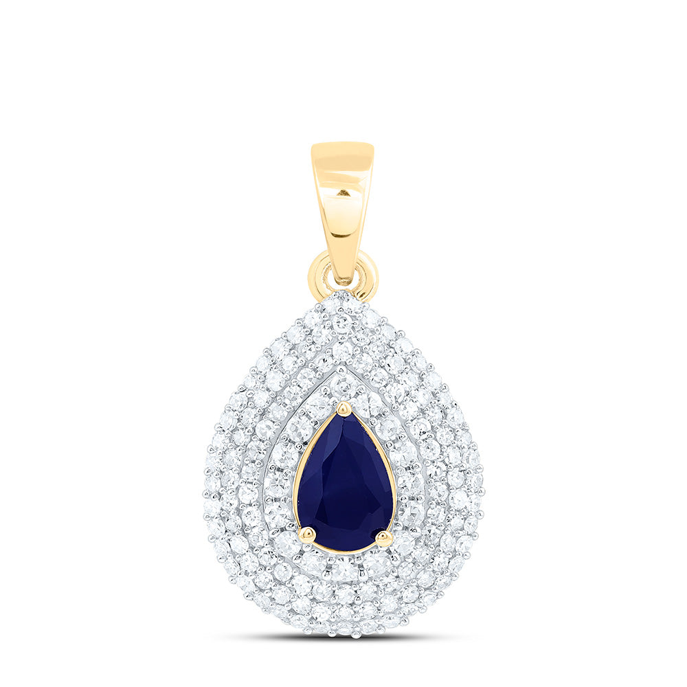 3/8CTW-NAT DIA CN 6X4MM PS-BS NAT GEM PEAR PENDANT Daisy Joyeria