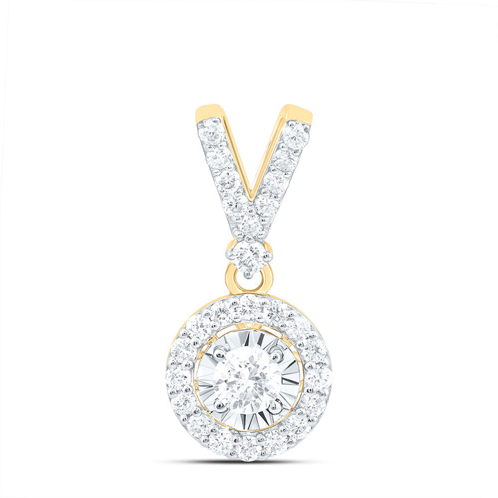 1/4CTW-NAT DIA ANA M FASHION ROUND PENDANT Daisy Joyeria