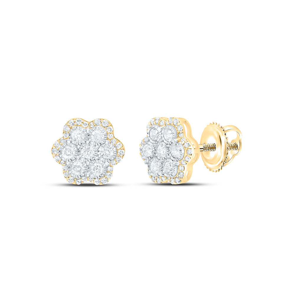 3/4CTW-NAT DIA P1N GIFT FLOWER EARRING Daisy Joyeria