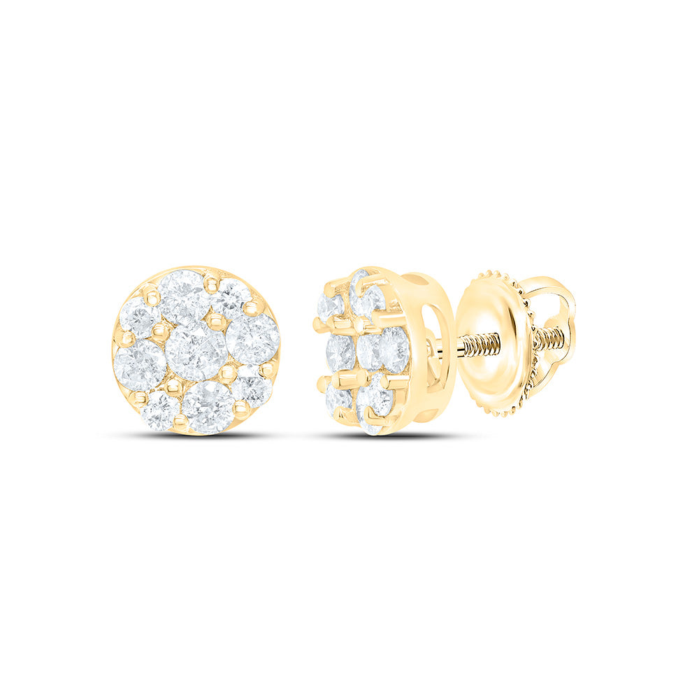1/2CTW-NAT DIA P1N GIFT ROUND EARRING Daisy Joyeria