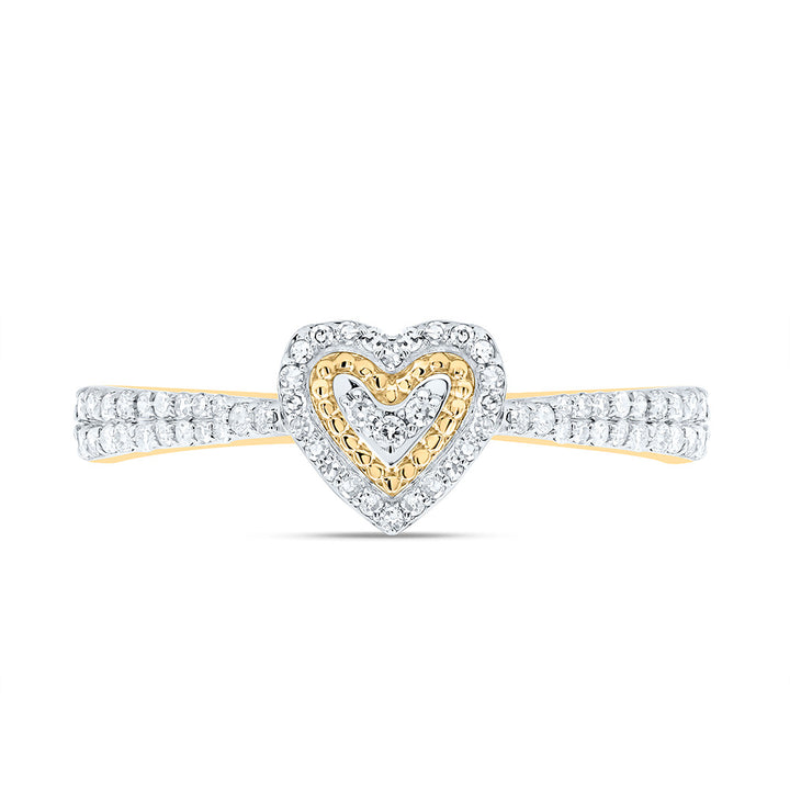 1/3CTW-NAT DIA NK FASHION HEART RING Daisy Joyeria