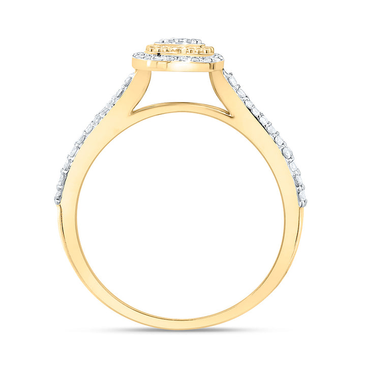 1/3CTW-NAT DIA NK FASHION HEART RING Daisy Joyeria