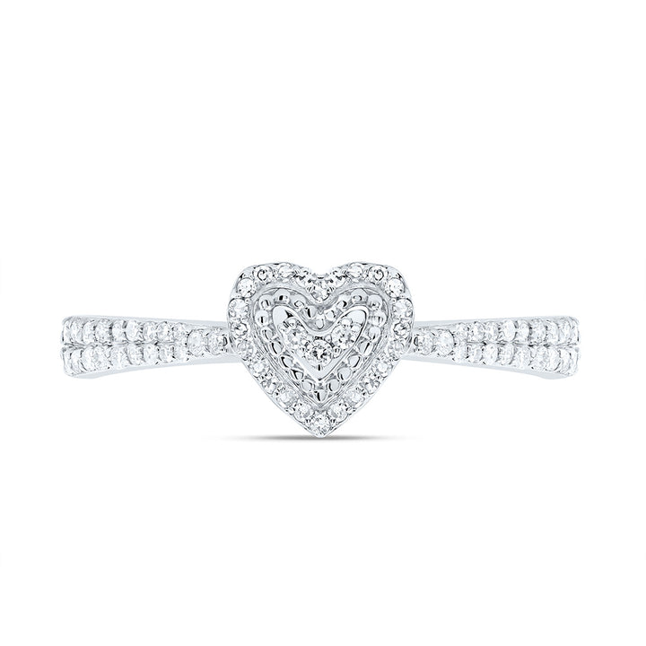 1/3CTW-NAT DIA NK FASHION HEART RING Daisy Joyeria